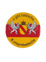 Sticker „s’git badische & unsymbadische“ in Baden Colors Round