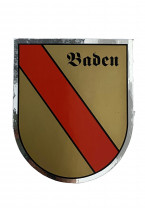 Aufkleber „Baden-Wappen“ – Gold mit Silber-Rand Aufkleber „Baden-Wappen“ – Gold mit Silber-Rand