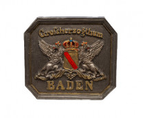 Grenztafel Großherzogtum Baden – Aluguss