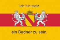 Sticker „Baden with Coat of Arms“ and Text „I Am Proud to Be a Badner“
