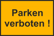Alu-Schild "Parken verboten" 15x10