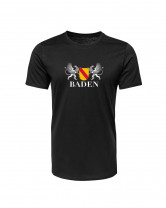 T-Shirt BADEN L / Gelb / mit Wappen, Greifen & Schriftzug bedruckt