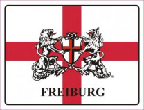 Alu-Schild Freiburg mit Wappen 15x10 Alu-Schild Freiburg mit Wappen 15x10