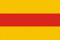 Badische Streifenfahne – Hißflagge Querformat (Goldgelb/Rot/Goldgelb)