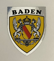 Mini-Aufkleber „Baden-Wappen“ – Edles Design auf Silberfolie