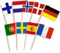 Food Flag Picks – Country Design – 3 x 4 cm – Pack of 50 Bulgaria
