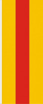 Badische Hochformatfahne ohne Wappen 120 x 300