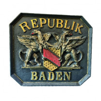 Grenztafel Republik Baden (Rechteckform)