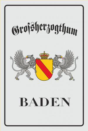 Alu-Schild „Großherzogthum Baden“