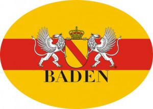 Oval Sticker – Baden with Coat of Arms