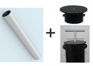 90 mm Ground Sleeve with Lockable Lid and Pole Removal Protection