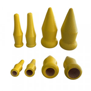 Wooden Pole Tip – Yellow for 15 mm / 20 mm / 28 mm / 35 mm Poles
