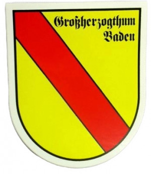 Aufkleber „Wappen Großherzogthum Baden“