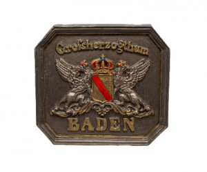 Grenztafel Großherzogtum Baden – Aluguss
