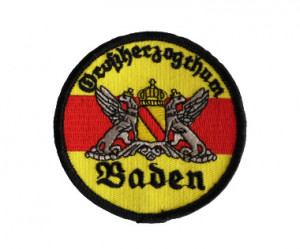 Stoffabzeichen „Großherzogthum Baden“ – rund mit Greifen