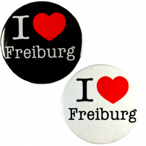 Mini Button "I ♥ Freiburg" – Pin for Freiburg Fans