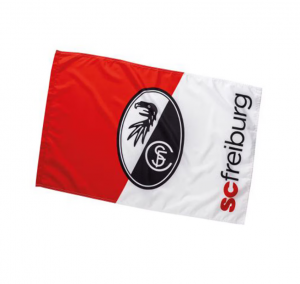 SC Freiburg Stockfahne "Rot-Weiß" 90 x 60 cm
