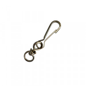 Spring Snap Hook with Swivel – Nickel-Plated