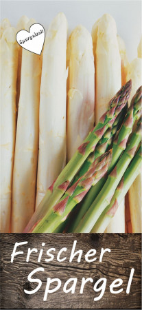 Spargel-Fahne im Hochformat