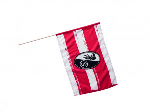 SC Freiburg Flag “Crest” – Red-White-Red Stripes