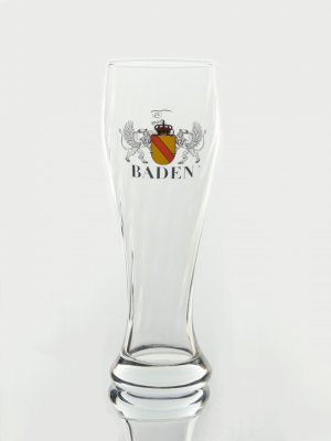 Baden Wheat Beer Glass with Crest & Griffin