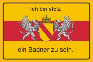 Alu-Schild „Ich bin stolz ein Badner zu sein“