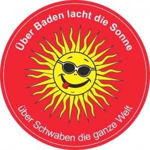 Sticker "Over Baden Laughs the Sun, Over the Swabians the Whole World