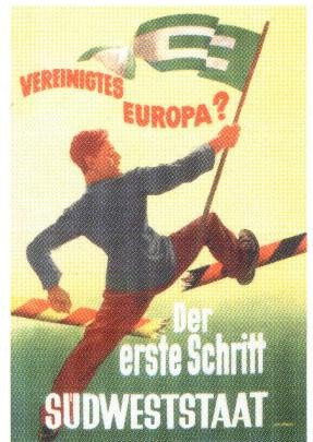 Postkarte „Der erste Schritt Südweststaat“