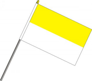 Hängefahne Gelb‑Weiß in Premium Qualität