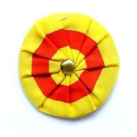 Rosette „Baden“ klein in Gelb-Rot-Gelb