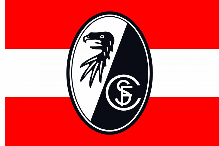 SC Freiburg Stockfahne "Rot-Weiß" 90 x 60 cm