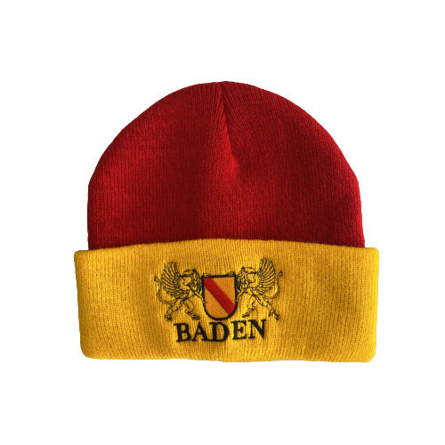 Mütze mit Wappen & „Baden“-Schriftzug Rot/Gelb