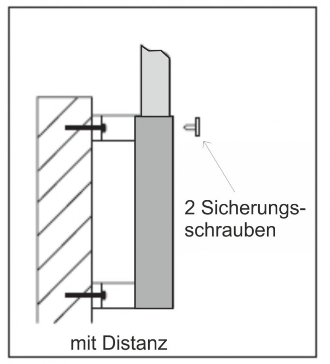 Wall Sleeve with Spacer Steel for 75 or 90 mm Mast 75 mm