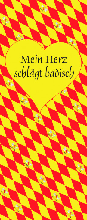 Rautenfahne Baden Herz 120 x 300