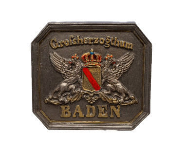 Grenztafel Großherzogtum Baden – Aluguss