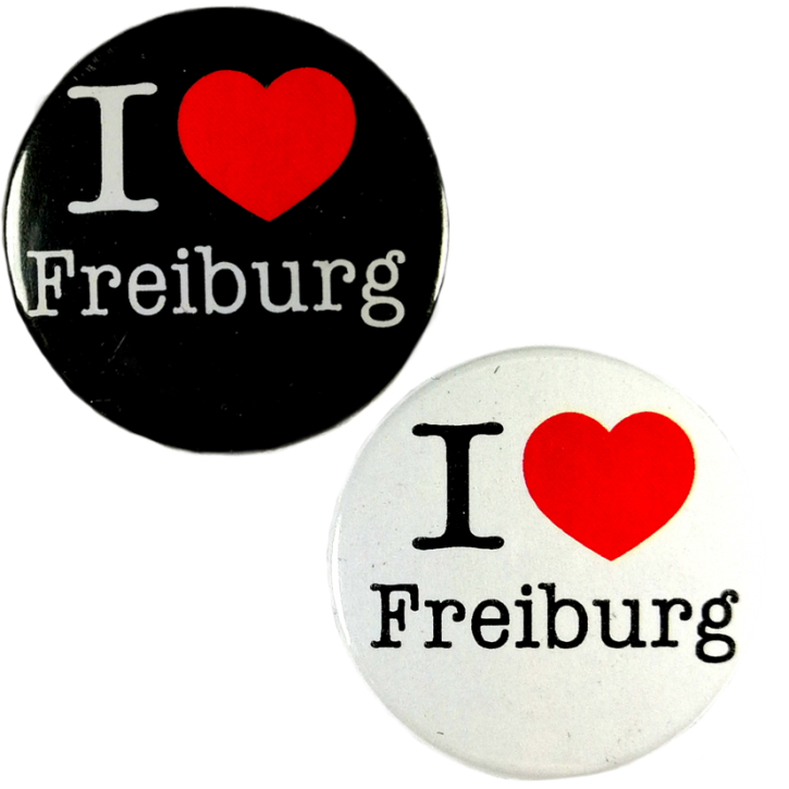 Mini Button "I ♥ Freiburg" – Pin for Freiburg Fans