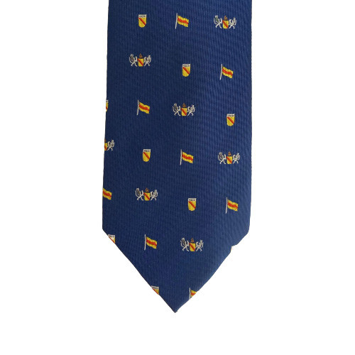 Baden Tie – Design 1 Blue with Small Crests