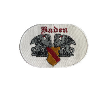 Oval Sew-on Patch – Baden Coat of Arms with Griffins