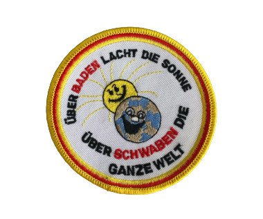 Stoffabzeichen „Über Baden lacht die Sonne…“