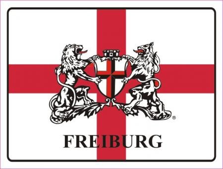 Alu-Schild Freiburg mit Wappen 15x10