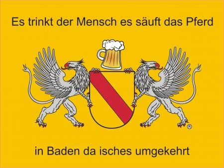 Alu-Schild „Baden Bier“ 15x10