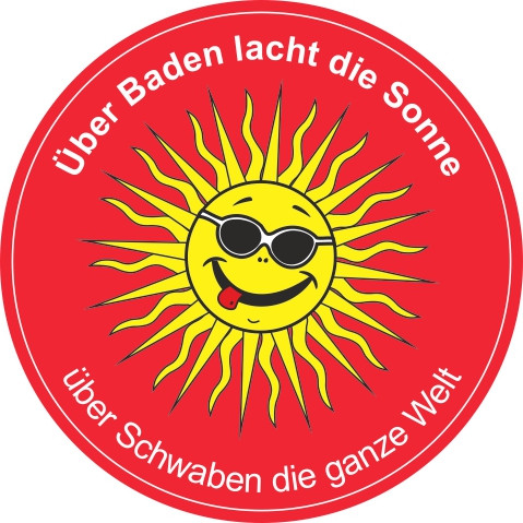 Sticker "Over Baden Laughs the Sun, Over the Swabians the Whole World