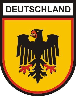 Aufkleber – Deutschland mit Wappen