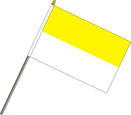 Hängefahne Gelb‑Weiß in Premium Qualität 100x150