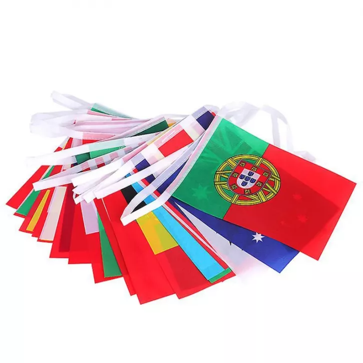 Wimpelkette WM 2026 .Internationale Flaggen ca. 13,8m