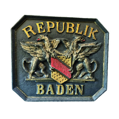 Border Sign Republic of Baden (Rectangle) – Cast Aluminum
